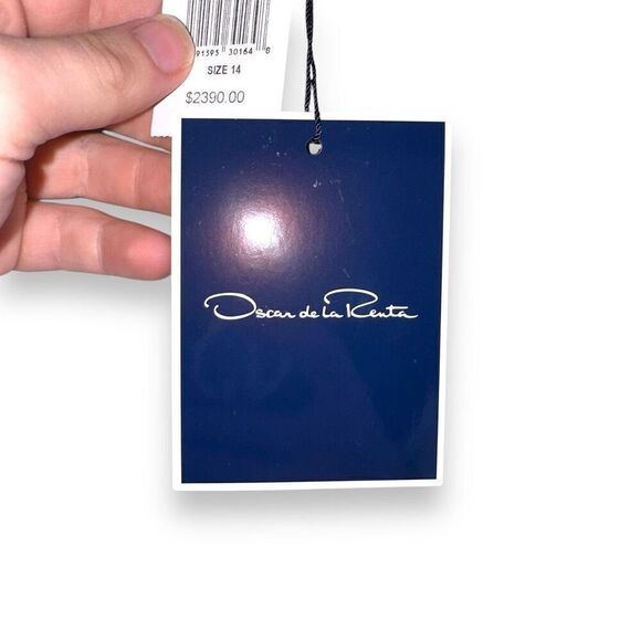 NWT Oscar De La Renta Bicolor Houndstooth Tweed Jacket Sz 14 - Picture 4 of 10